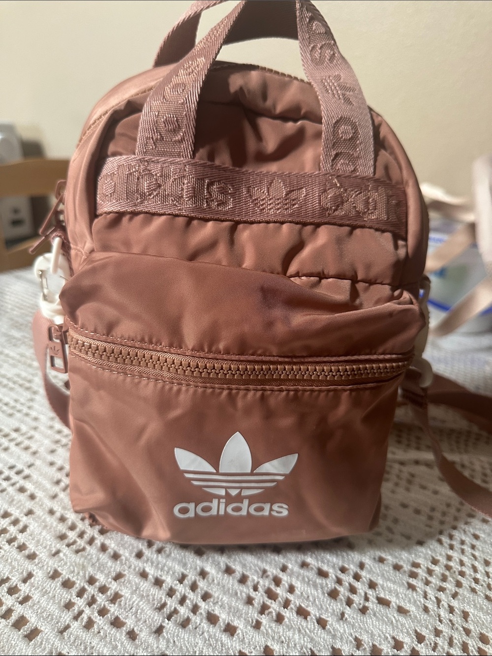 adidas Small Trefoil Backpack - Mauve Pink